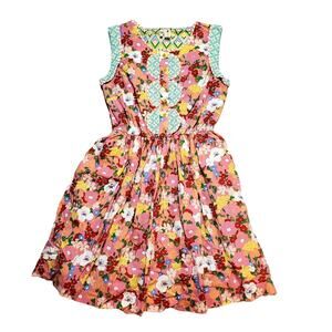 Matilda Jane Women’s Wonderful Parade Leah Dress Floral Barbiecore Coconut Girl